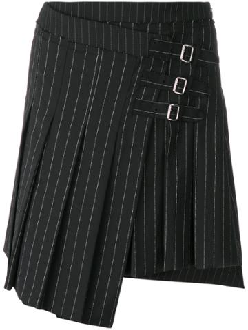 Mcq Alexander Mcqueen Wrap Kilt Pinstripe Skirt - Black