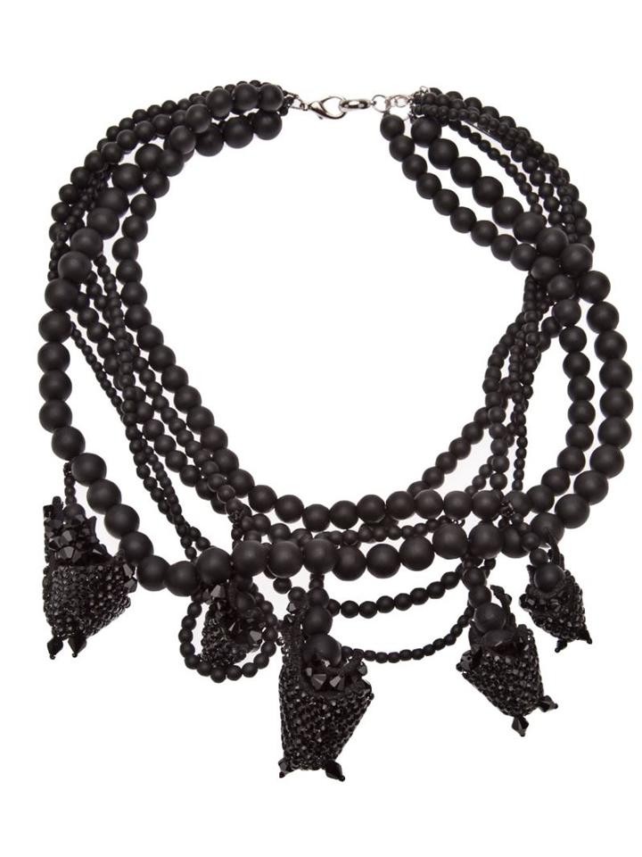 Feverish Sleeping Bat Necklace, Women's, Black