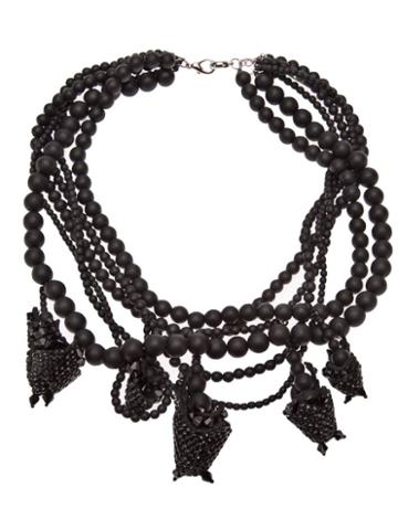 Feverish Sleeping Bat Necklace, Women's, Black