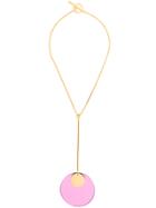 Jil Sander Circle Pendant Necklace - Metallic