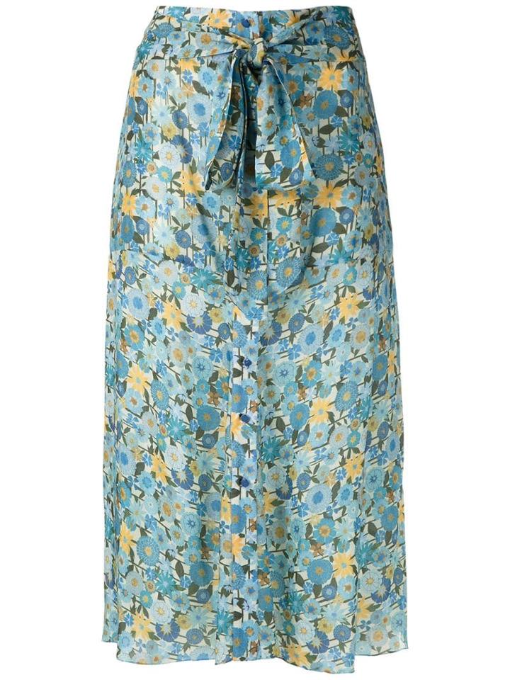 Clube Bossa Saia Midi Fresse - Blue