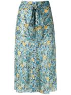Clube Bossa Saia Midi Fresse - Blue