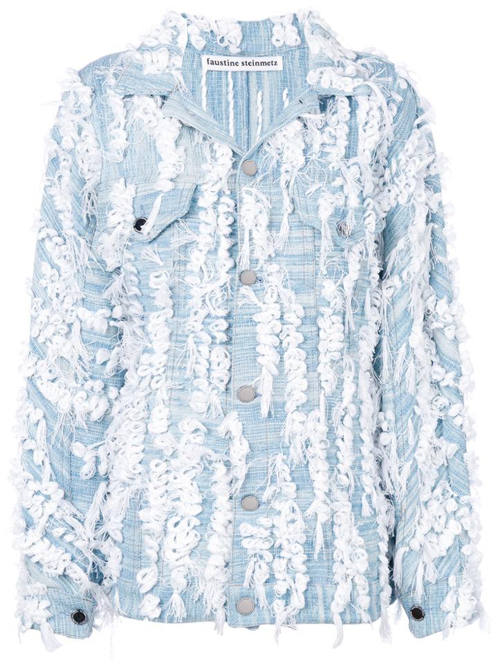 Faustine Steinmetz Appliqué Denim Jacket - Blue