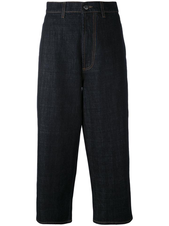 Marni Wide Leg Cropped Jeans - Blue