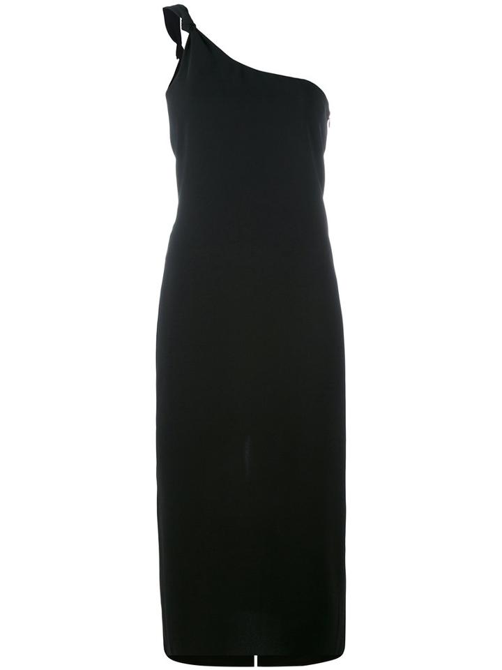 Toteme - One Shoulder Dress - Women - Polyester - L, Black, Polyester