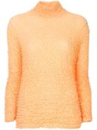 Issey Miyake Vintage Long-sleeve Pleated Top - Yellow & Orange