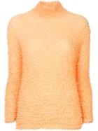 Issey Miyake Vintage Long-sleeve Pleated Top - Yellow & Orange