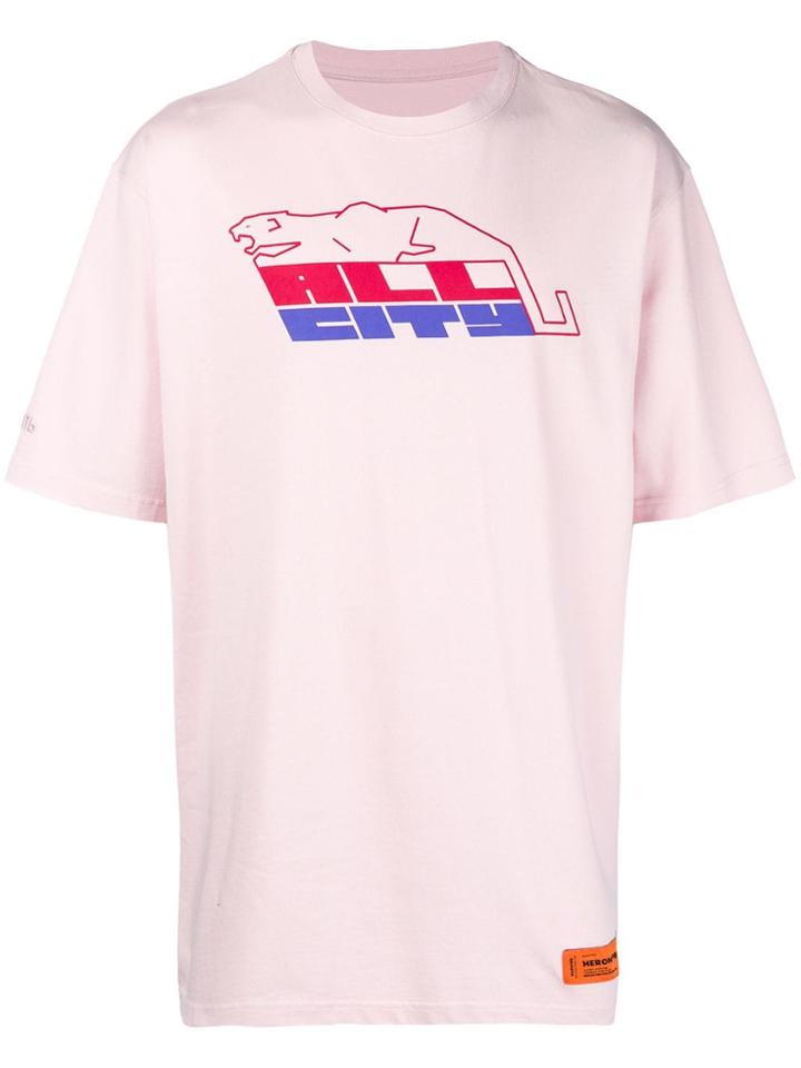 Heron Preston All City T-shirt - Pink & Purple