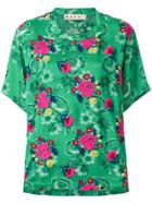 Marni Floral Embroidered Top - Green