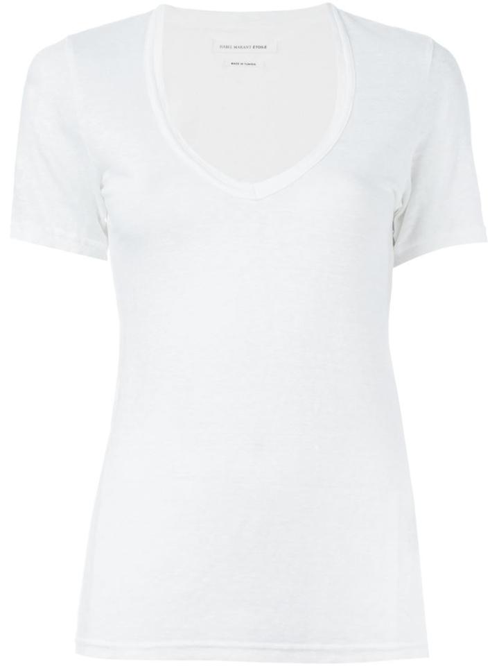 Isabel Marant Étoile 'kranger' T-shirt, Women's, Size: Large, White, Linen/flax