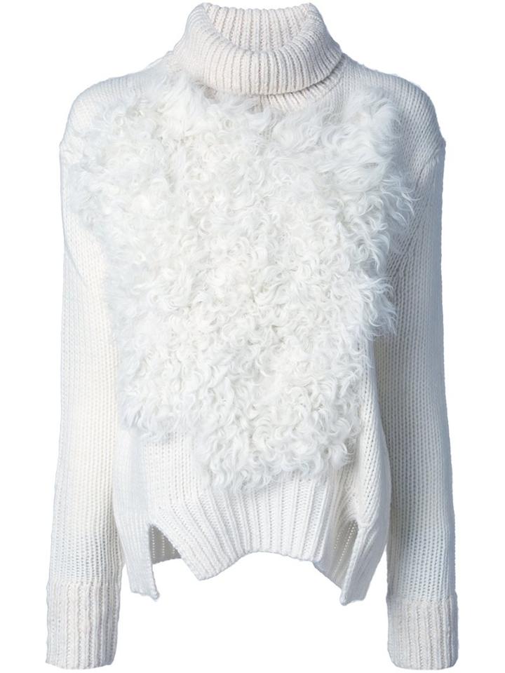 Jay Ahr Roll Neck Pullover, Women's, Size: 40, White, Acrylic/wool