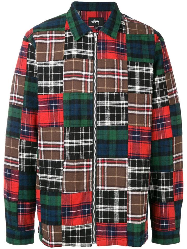 Stussy Patchowork Effect Shirt - Red