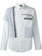 Nasir Mazhar Contrast Striped Panel Shirt