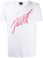 Just Cavalli Handwritten Logo Print T-shirt - White