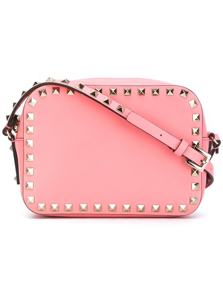 Valentino - Rockstud Rolling Cross Body Bag - Women - Calf Leather - One Size, Women's, Pink/purple, Calf Leather