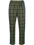 Ultràchic Star Stripe Tartan Trousers - Green