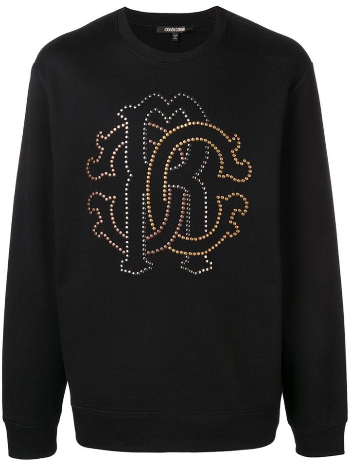 Roberto Cavalli Micro Studs Logo Sweatshirt - Black