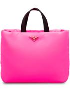 Prada Medium Padded Nylon Tote - Pink & Purple