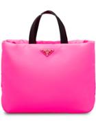 Prada Medium Padded Nylon Tote - Pink & Purple