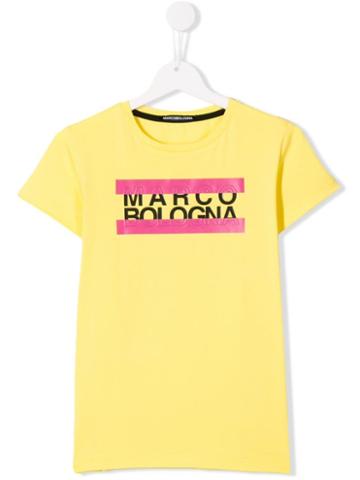 Marco Bologna Kids Crew Neck Logo T-shirt - Yellow