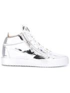 Giuseppe Zanotti Design Kriss Hi-top Sneakers, Men's, Size: 41, Grey, Leather/rubber