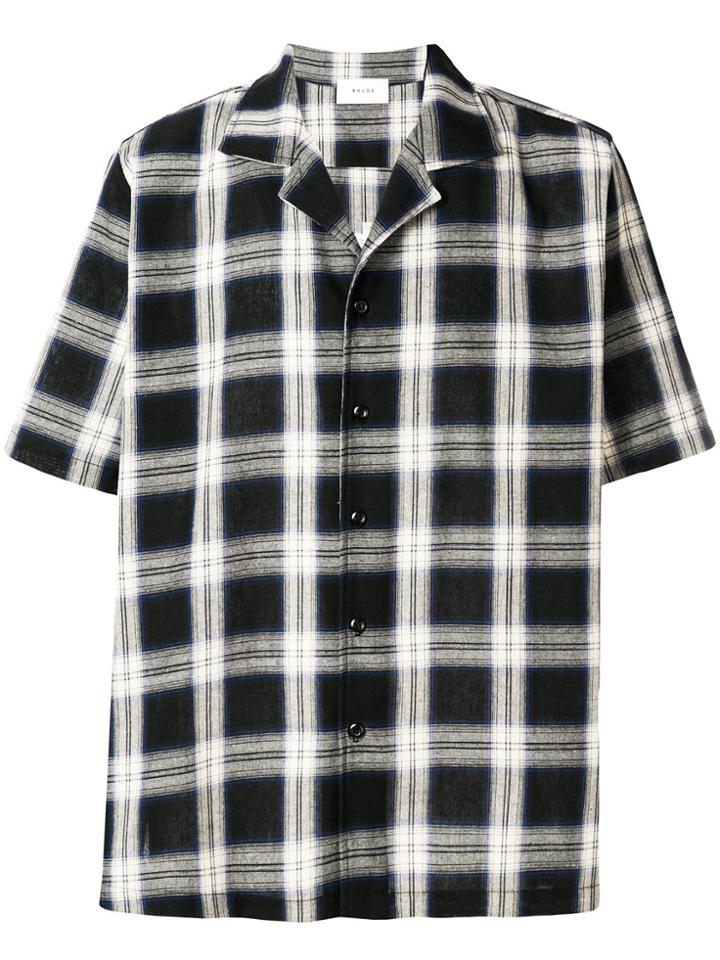 Rhude Falling For You Checked Shirt - Blue