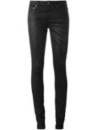 Saint Laurent Coated Skinny Jeans, Women's, Size: 26, Black, Cotton/spandex/elastane