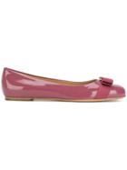 Salvatore Ferragamo Vara Ballerina Shoes - Pink & Purple