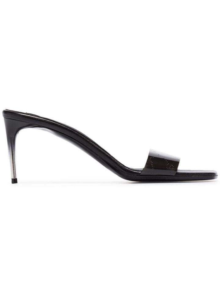 Stella Mccartney 70 Pvc Logo Mule - Black