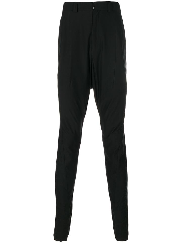 Devoa Drop-crotch Skinny Trousers - Black