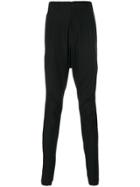 Devoa Drop-crotch Skinny Trousers - Black