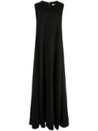 Oscar De La Renta Flared Long Dress - Black