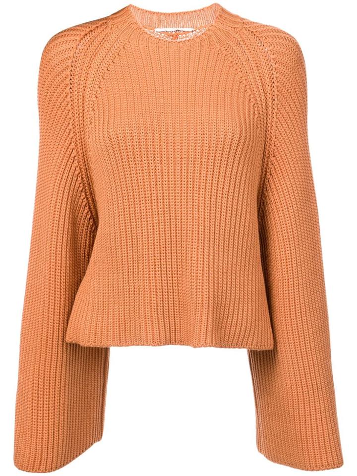 Rosetta Getty Cropped Knit Jumper - Brown