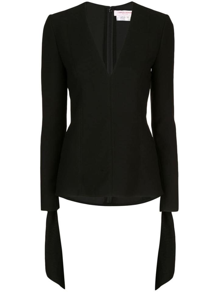 Carolina Herrera Tie-cuff Blouse - Black