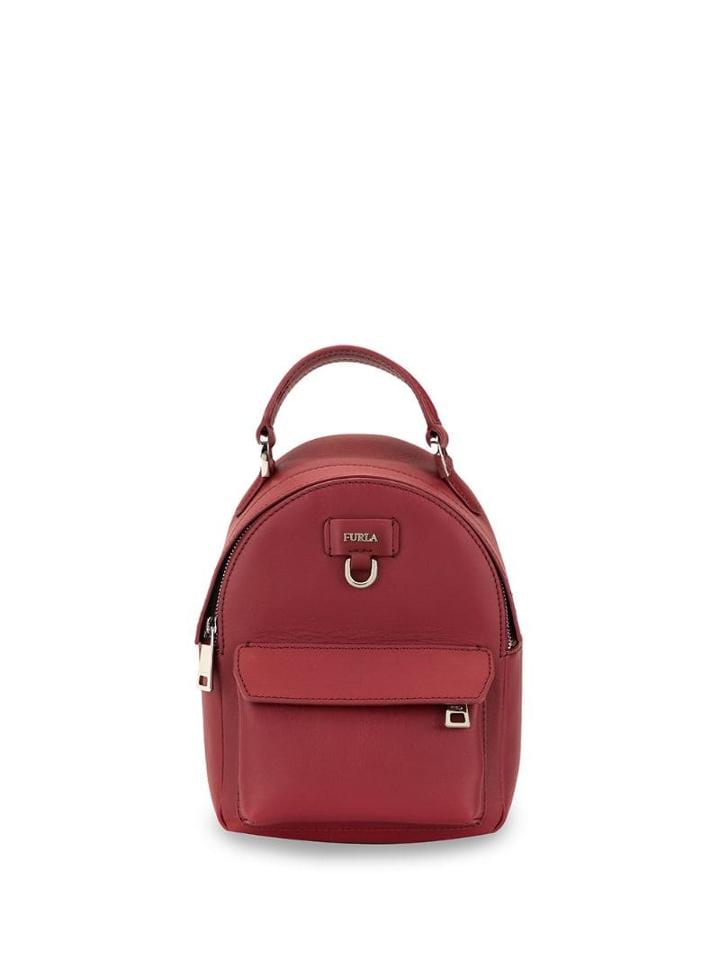 Furla Logo Plaque Mini Backpack - Red