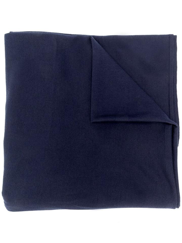 John Smedley Fine Wool Scarf - Blue