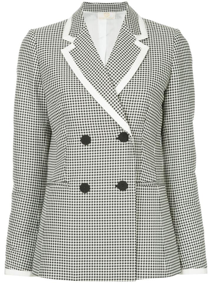 Sara Battaglia Double Breasted Jacket - Black