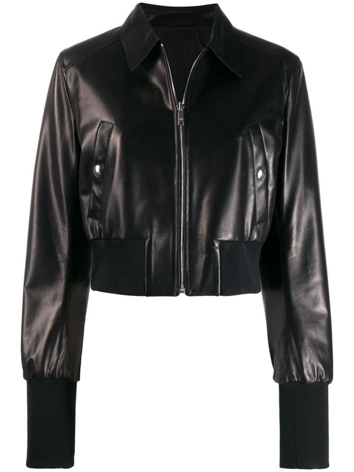 Prada Bomber-style Lambskin Jacket - Black