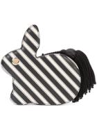 Hillier Bartley Rabbit Tassel Tail Clutch - Black