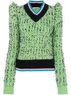 Marco De Vincenzo Ruffle Trim Sweater - Green