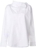 Y's Side Button Collar Shirt - White