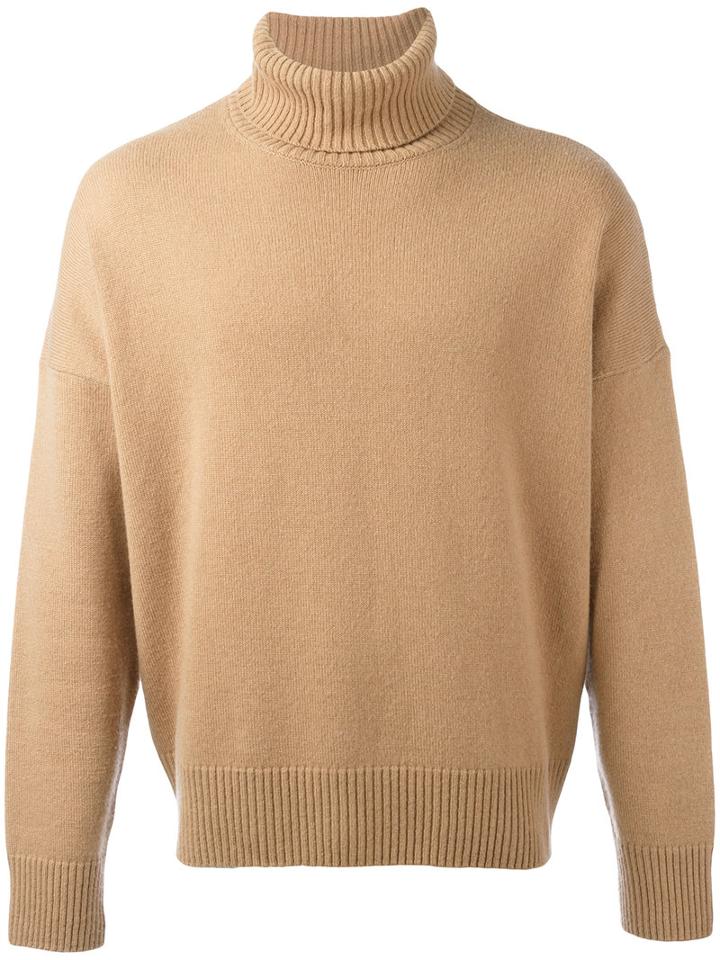 Ami Alexandre Mattiussi - Turtle-neck Jumper - Men - Cashmere/wool - Xl, Nude/neutrals, Cashmere/wool