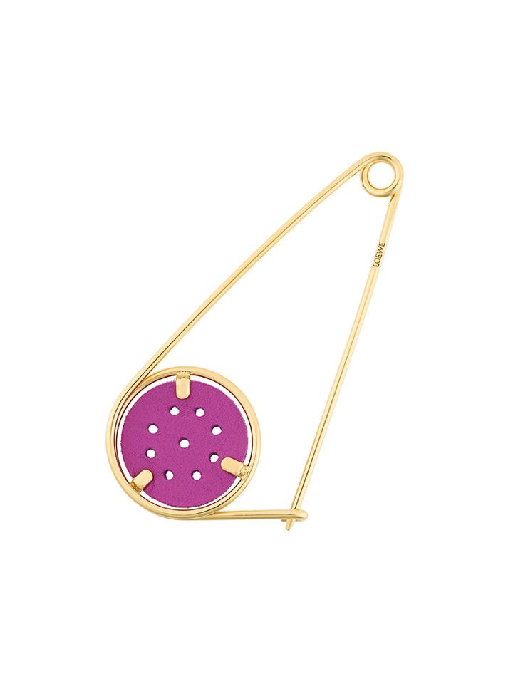 Loewe Button Brooch, Women's, Metallic
