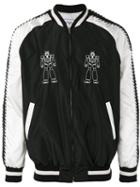 Lc23 - Robot Embroidered Bomber Jacket - Men - Polyester/viscose - L, Black, Polyester/viscose