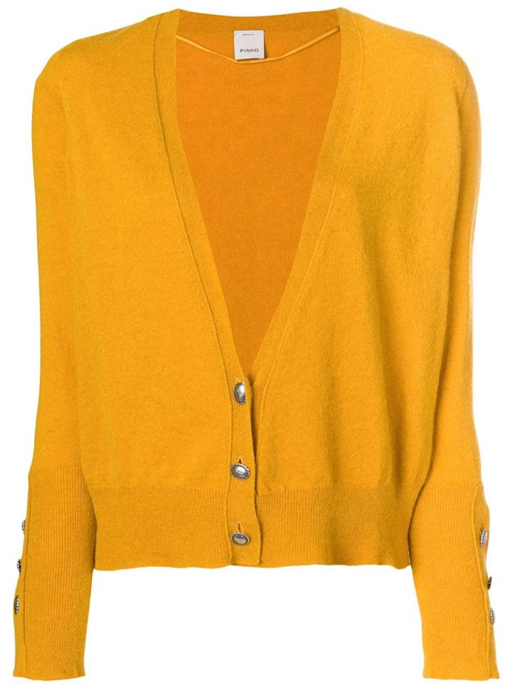 Pinko V-neck Cardigan - Yellow & Orange