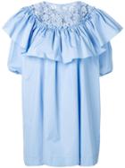 No21 Ruffle-trimmed Mini Dress - Blue