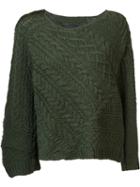 Baja East Round Neck Jumper, Women's, Size: 0, Green, Virgin Wool/cashmere