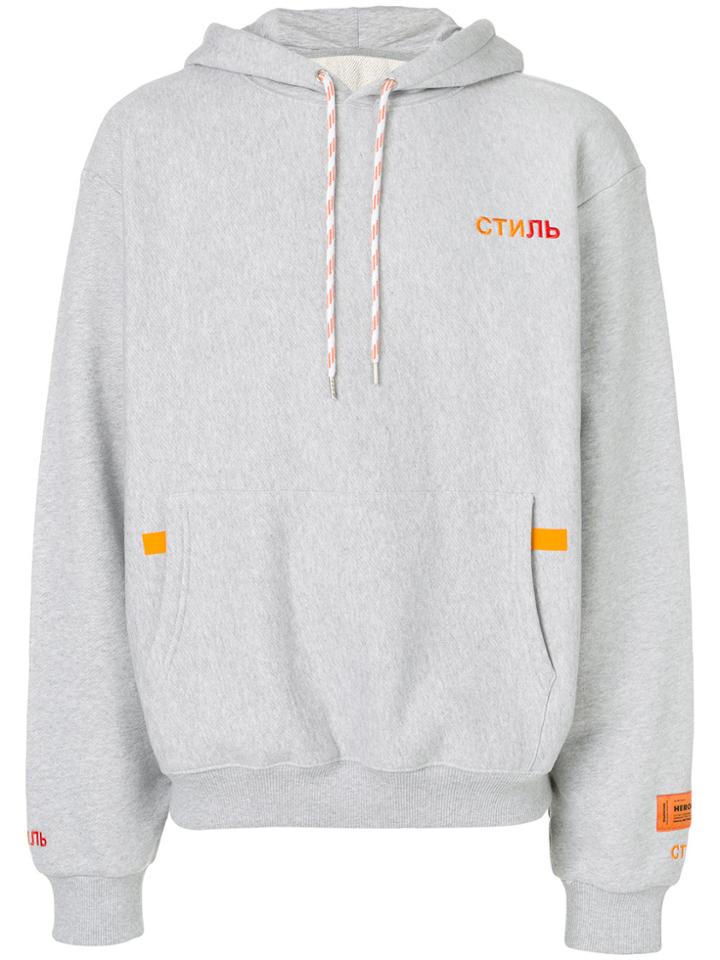 Heron Preston Pouch Pocket Hoodie - Grey