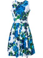 Samantha Sung Floral Print Dress - Blue