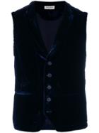 Al Duca D'aosta 1902 Velvet Gilet - Blue